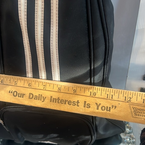 Adidas Black Backpack with Cream Stripes sport - Picture 6 of 7